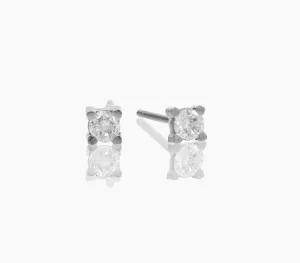| Hypoallergenic Earrings | Titanium Mini Celeste Stud Earrings | Small Silver Crystal Detail | Titanium Stud Earrings for Women | Earrings Studs, Sensitive Ears, Trendy Womens Earring Set