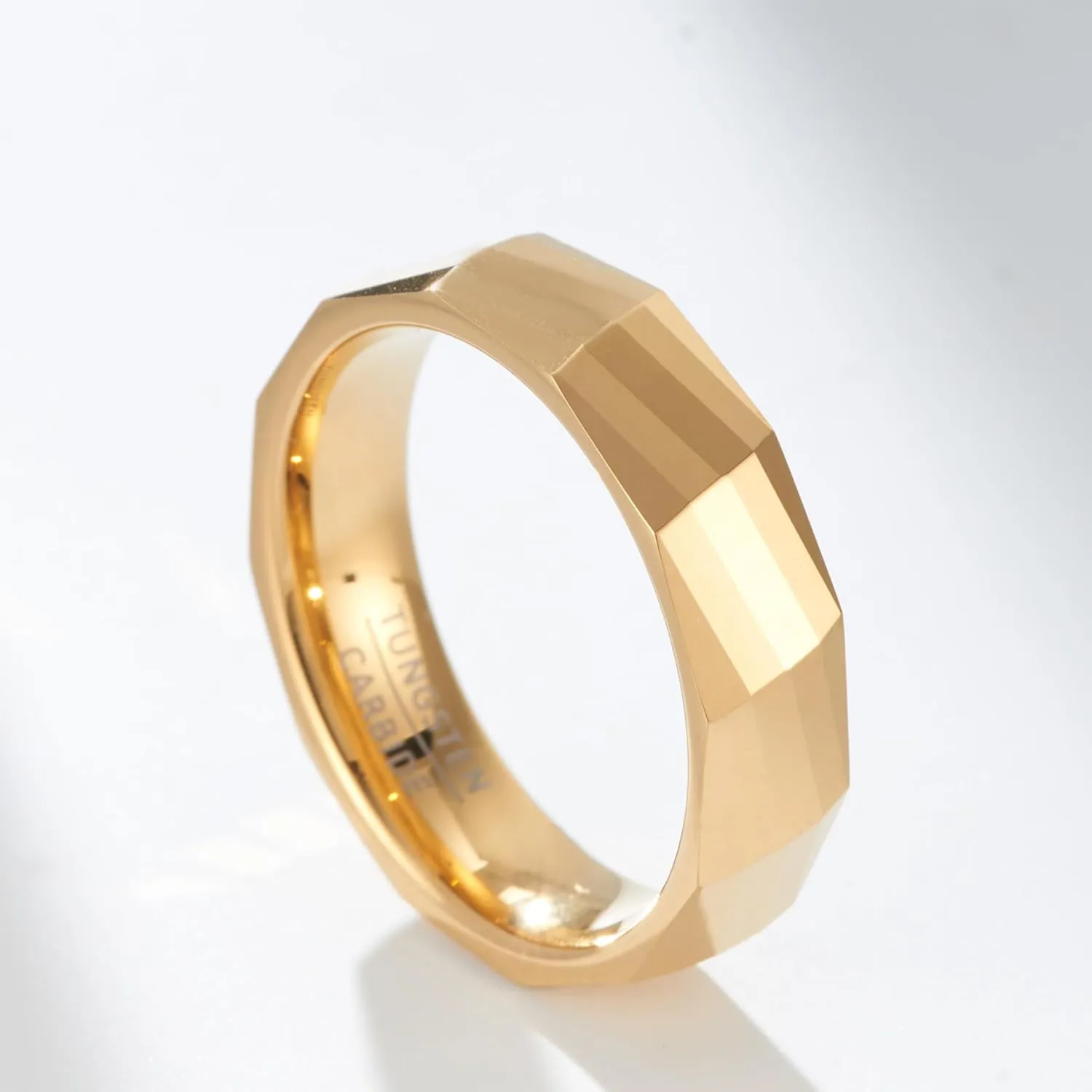 1 piece luxury simple wedding ring for men and women, fashionable tungsten steel ring, couple ring, width 6mm