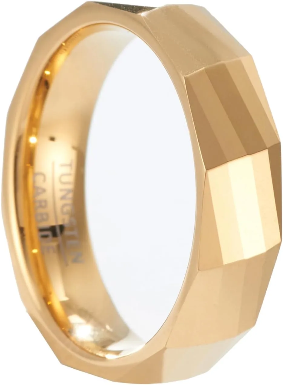 1 piece luxury simple wedding ring for men and women, fashionable tungsten steel ring, couple ring, width 6mm