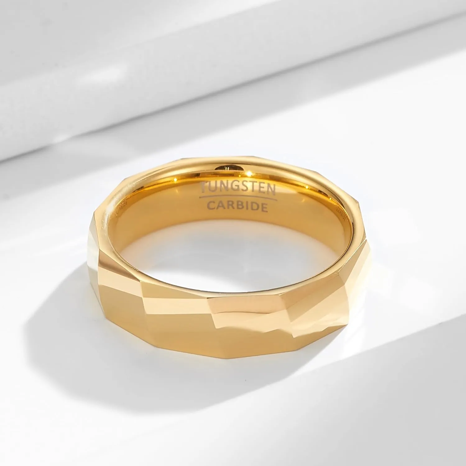 1 piece luxury simple wedding ring for men and women, fashionable tungsten steel ring, couple ring, width 6mm