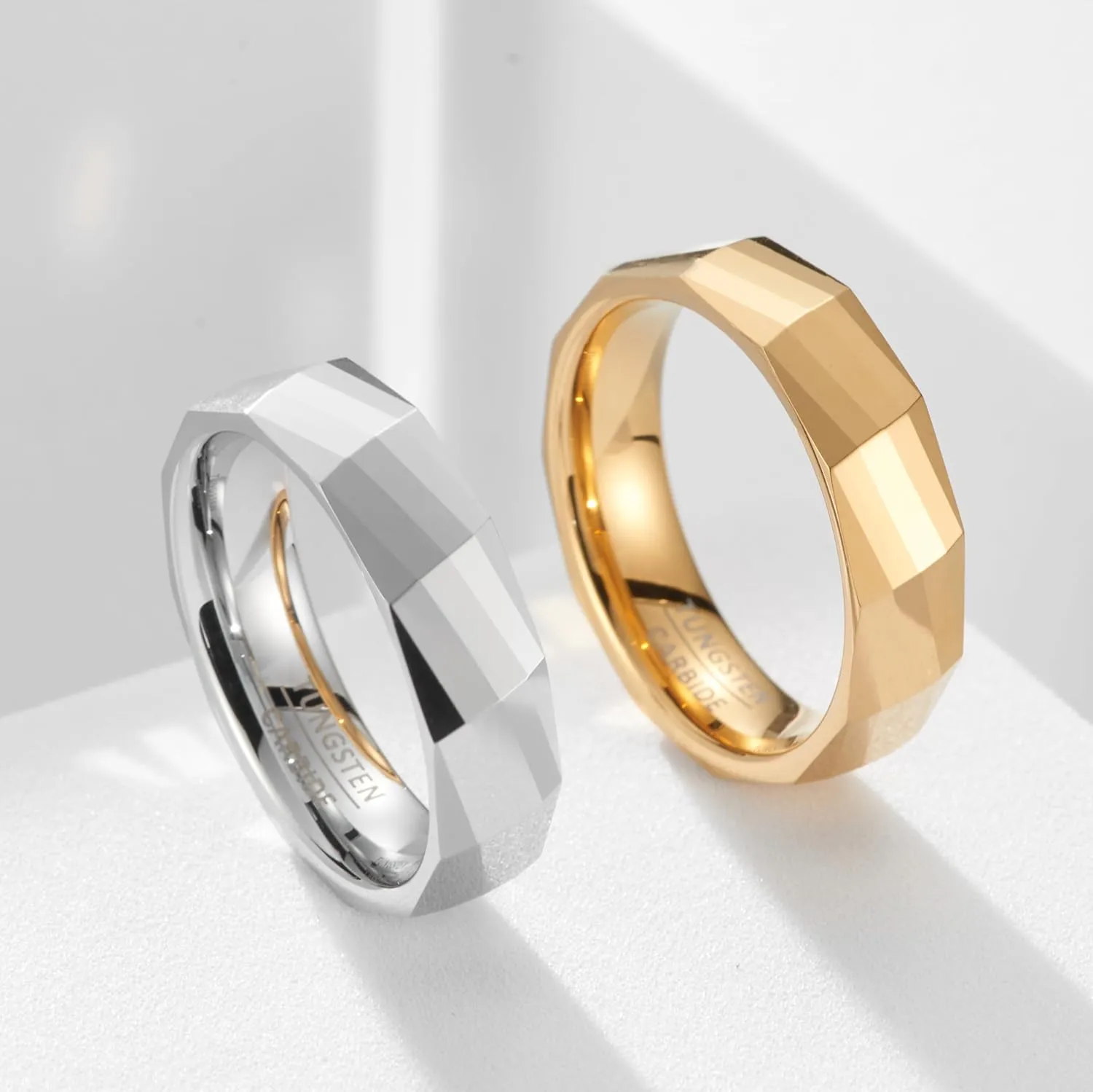 1 piece luxury simple wedding ring for men and women, fashionable tungsten steel ring, couple ring, width 6mm
