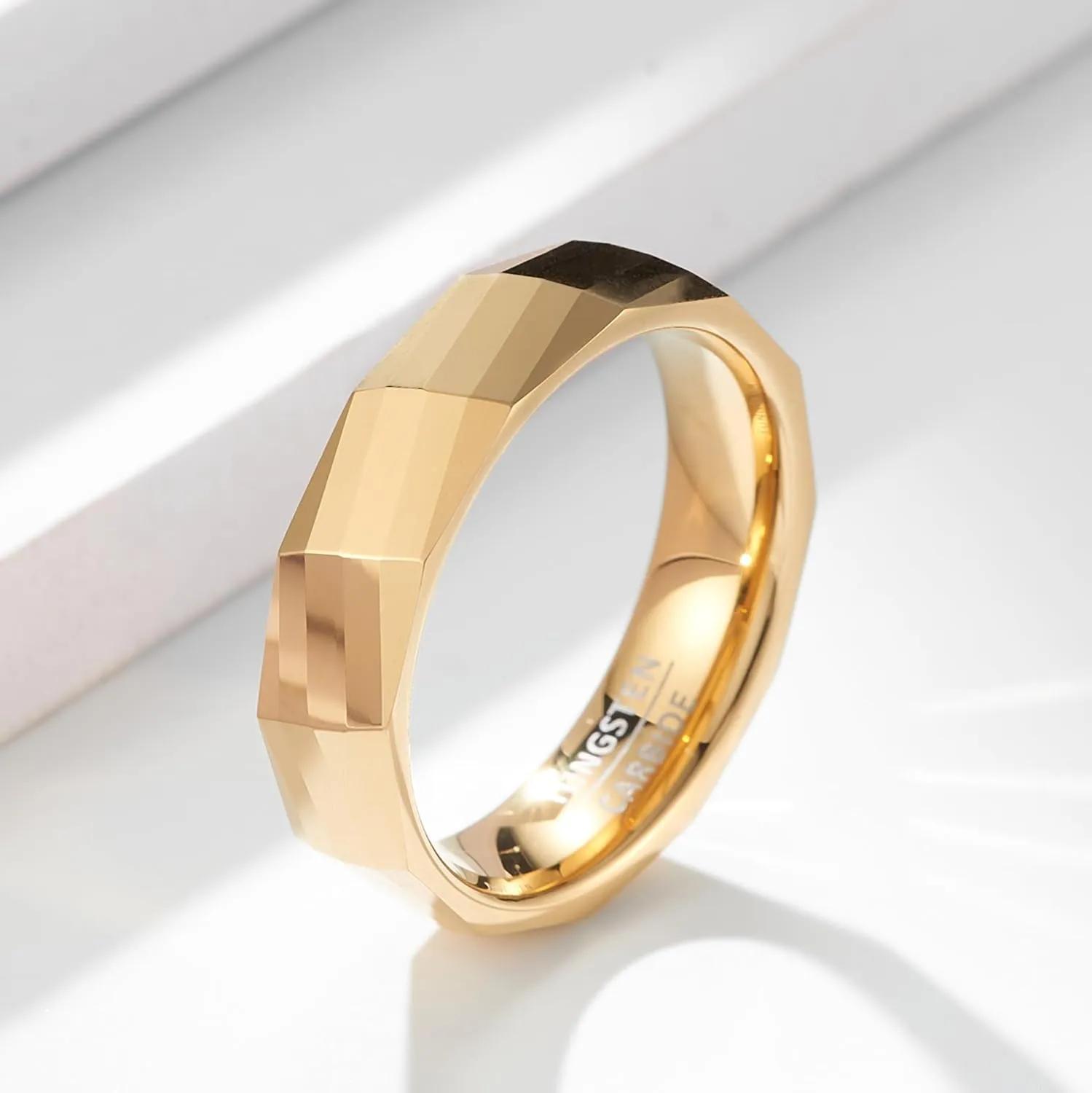 1 piece luxury simple wedding ring for men and women, fashionable tungsten steel ring, couple ring, width 6mm