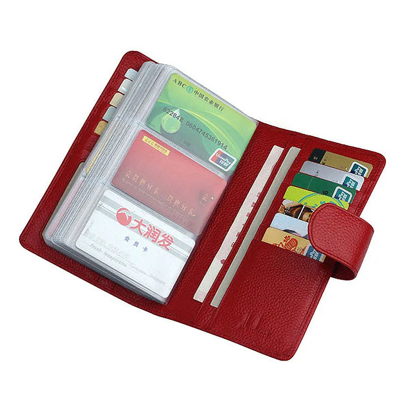 114 Slots Genuine Leather Credit Card Holder Business Card Case High Quality Bank/Id Card Holder Lux