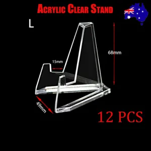 12PCS Acrylic Clear Stand | Trading Card PSA | Pokemon Card Holders Stand