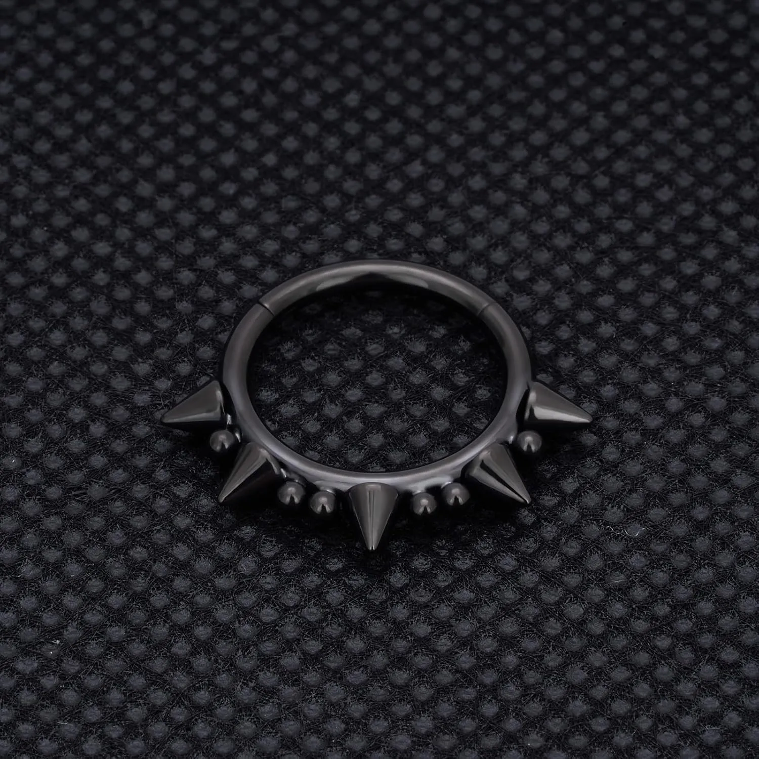 14G 16G Septum Jewelry G23 Titanium Septum Rings Spiked Cartilage Helix Earrings Hinged Segment Seamless Clicker Nose Rings Daith Piercing Jewelry