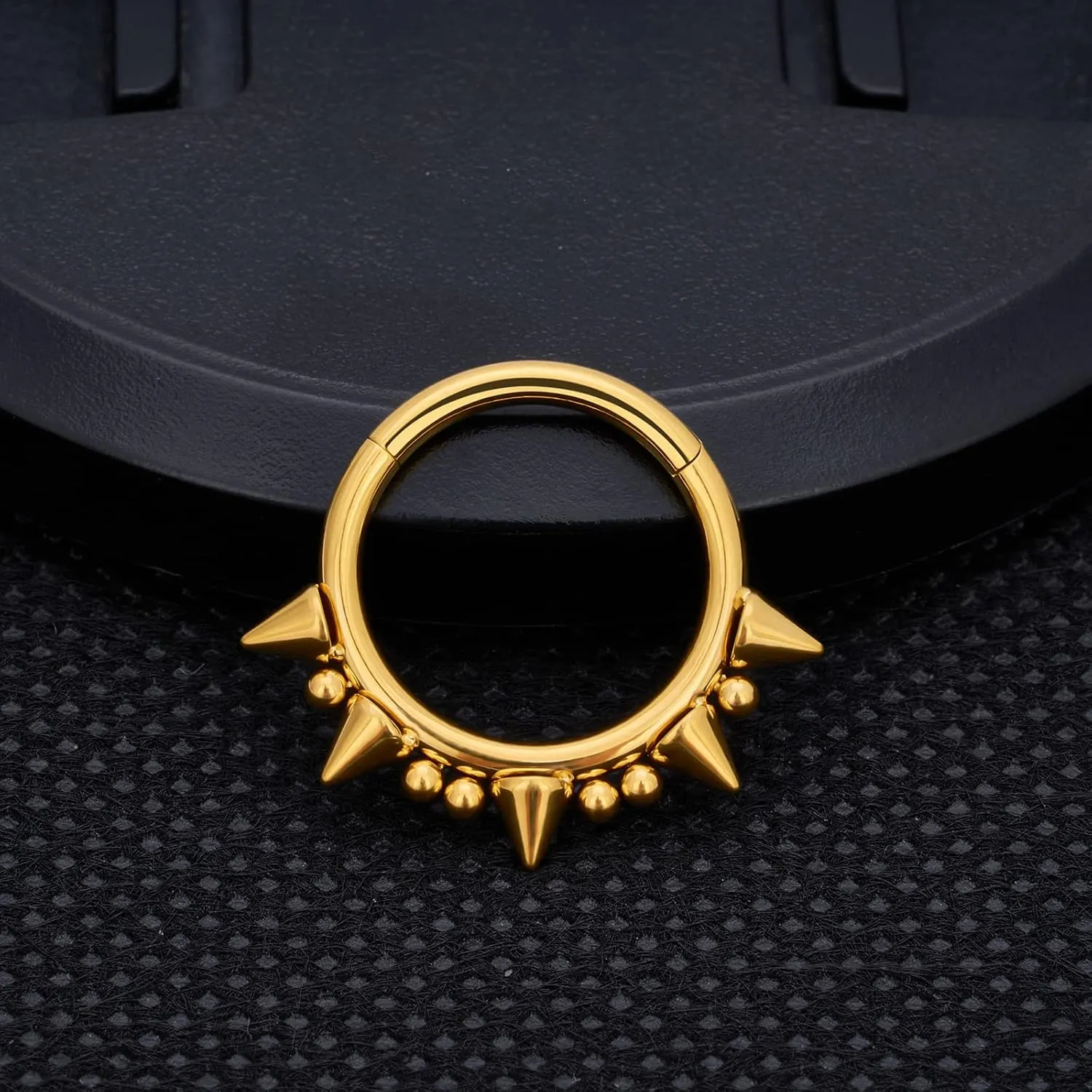 14G 16G Septum Jewelry G23 Titanium Septum Rings Spiked Cartilage Helix Earrings Hinged Segment Seamless Clicker Nose Rings Daith Piercing Jewelry