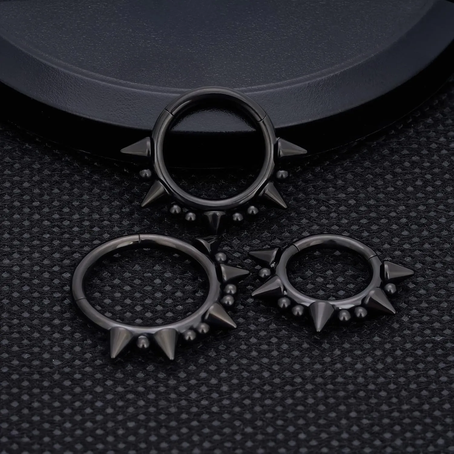 14G 16G Septum Jewelry G23 Titanium Septum Rings Spiked Cartilage Helix Earrings Hinged Segment Seamless Clicker Nose Rings Daith Piercing Jewelry