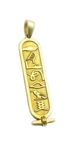 14k Gold Cartouche Name Necklace, Handmade Personalized Egyptian Pendant, Unique Jewelry for Women, Perfect Birthday Gift