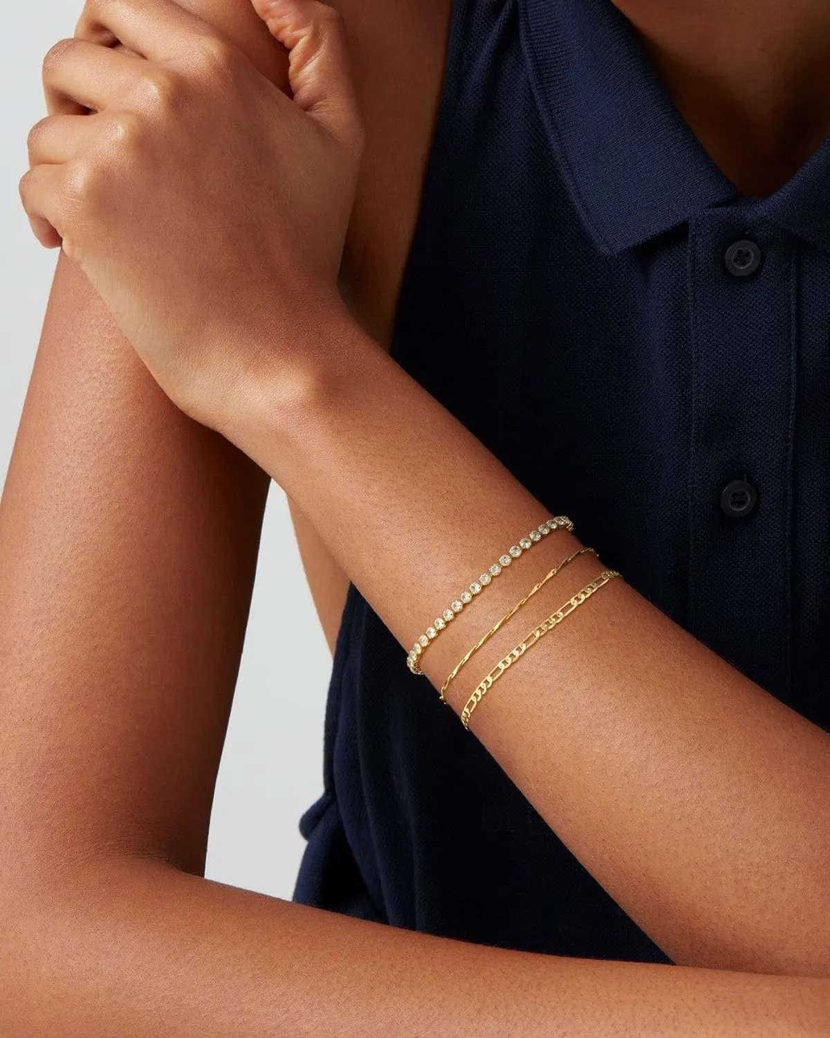 14k Gold Plated Bracelet Stack for Women & Men Cuff Love Knot Bangles Matching Bracelets Gold Jewelry Gifts for Best Friend