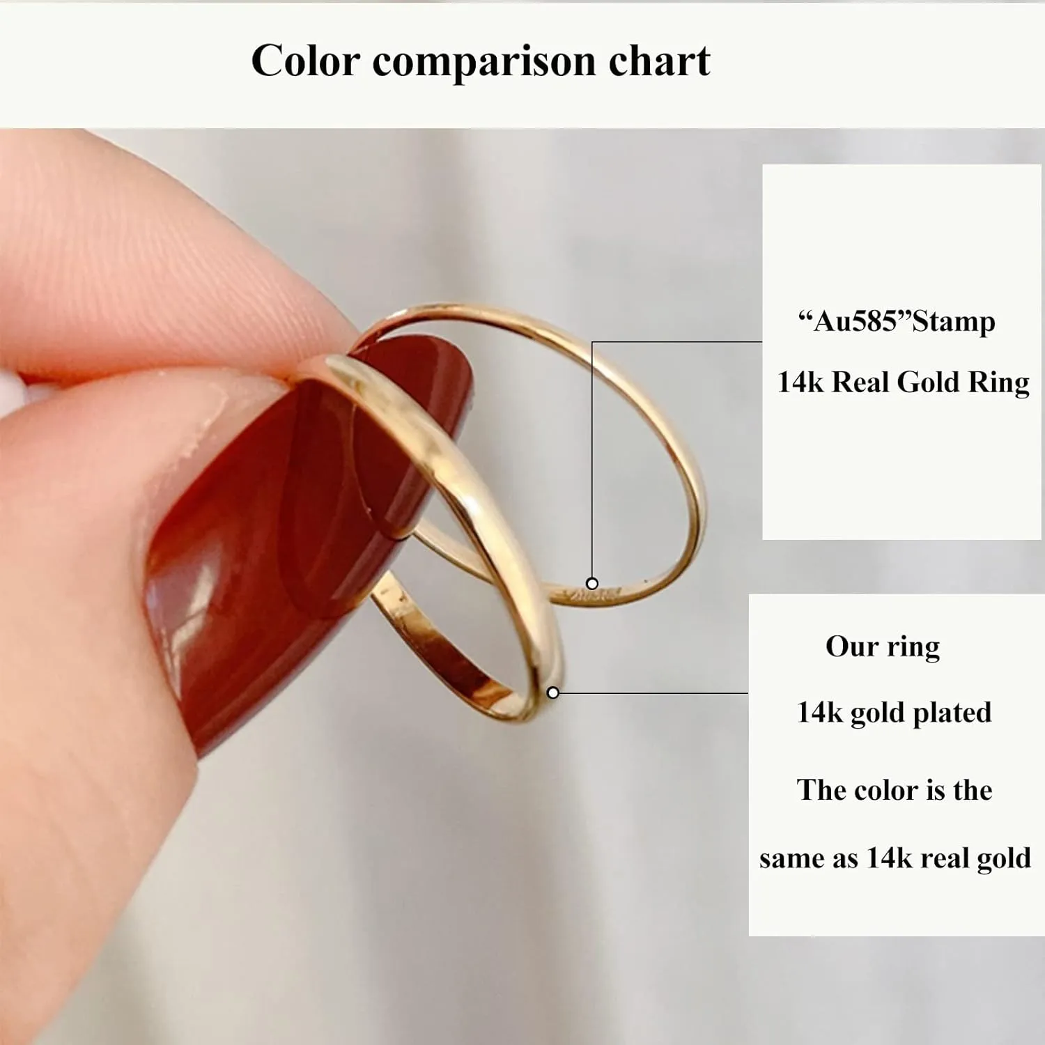 14K Thumb Rings for Women,Gold Plated Stackable Rings 2mm /3mm/4mm/6mm Tungsten Thin Gold Band Simple Couple Wedding Rings Set for Him and Her