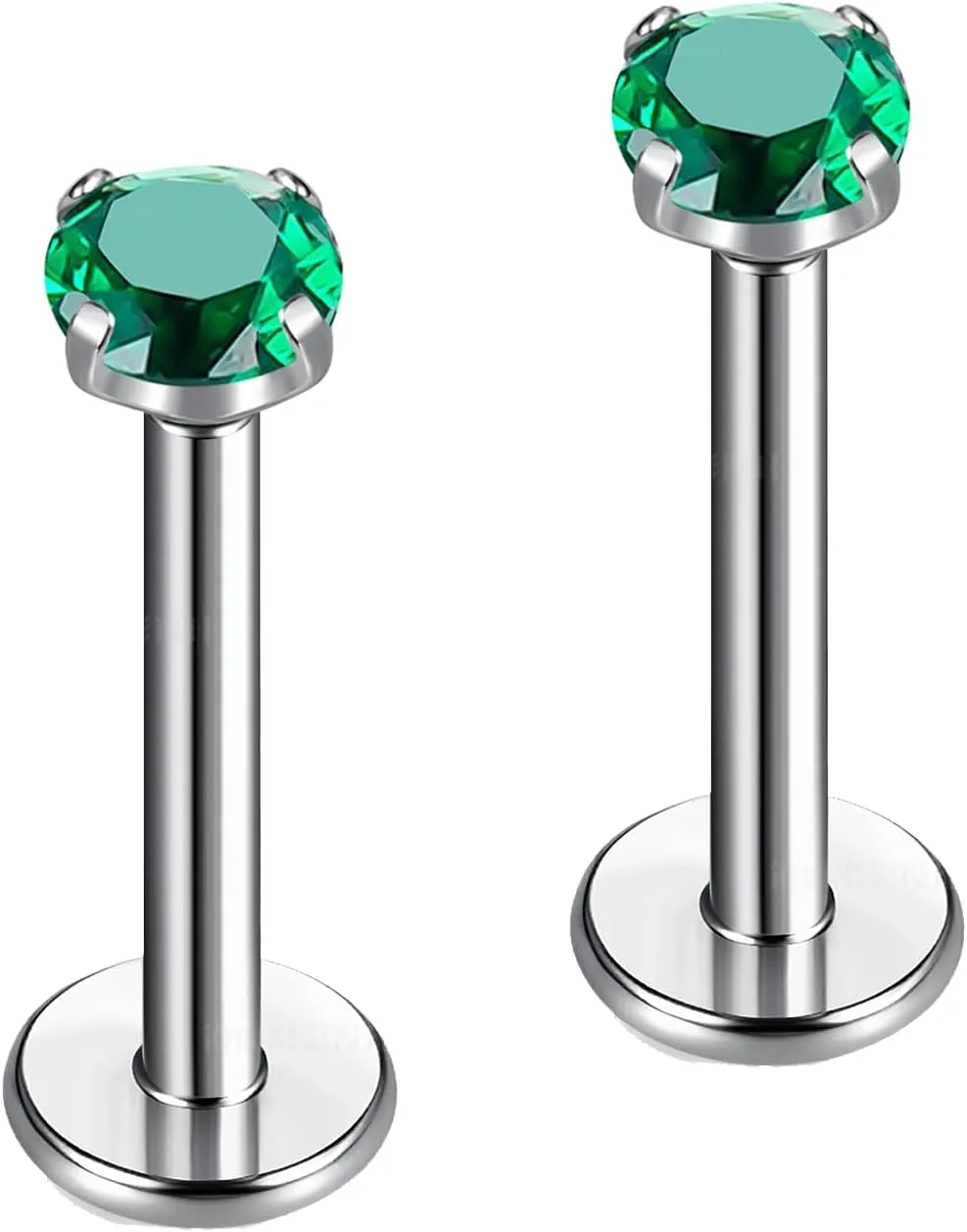 16G 18G 20G G23 Titanium Push in Labret Monroe Stud Threadless Lip Nose Stud Cartilage Medusa Conch Helix Lobe Tragus Earrings