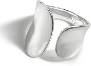 925 Sterling Silver Wide Band Ring Simple Handmade Hammered Chunky Statement Rings Adjustable Boho Thumb Ring for Women Men