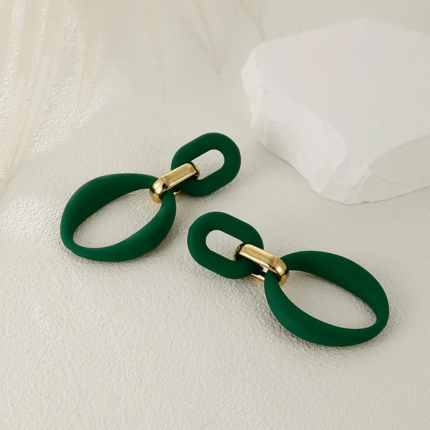 Acrylic Rectangle Earrings, Fashion Acrylic Square/Oval/Hoop Statement Drop Earrings for Women