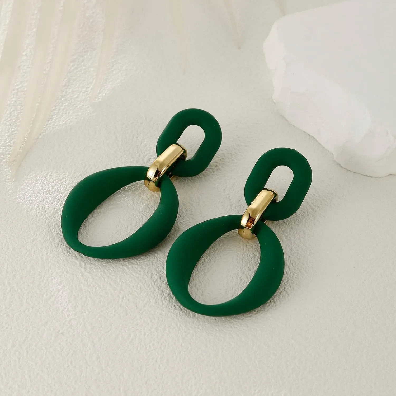 Acrylic Rectangle Earrings, Fashion Acrylic Square/Oval/Hoop Statement Drop Earrings for Women