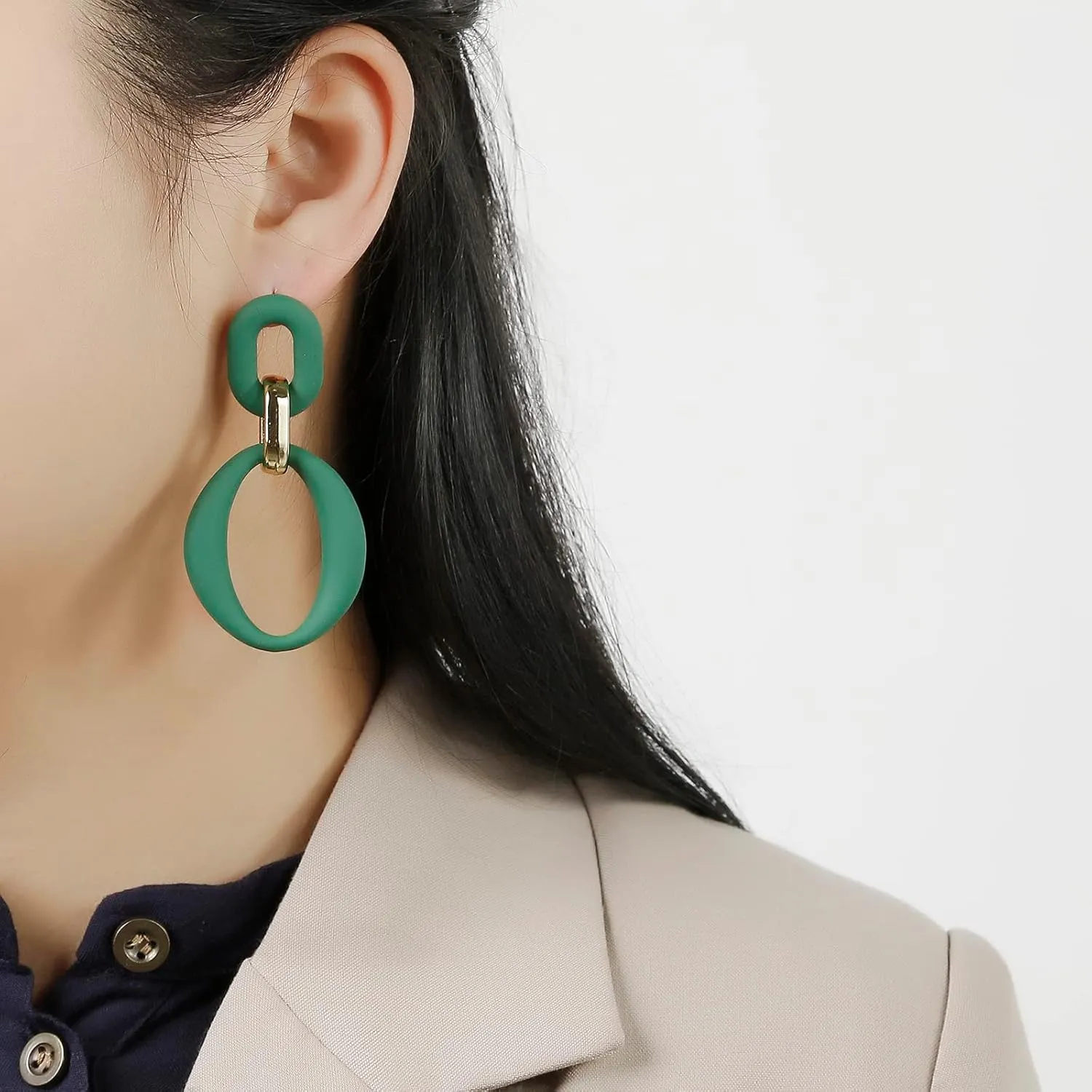 Acrylic Rectangle Earrings, Fashion Acrylic Square/Oval/Hoop Statement Drop Earrings for Women