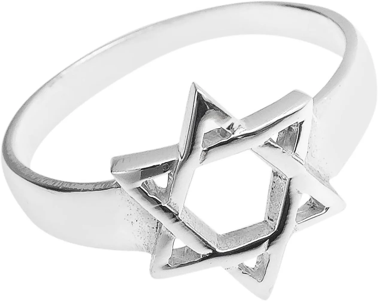 AeraVida Simple Star of David .925 Sterling Silver Ring