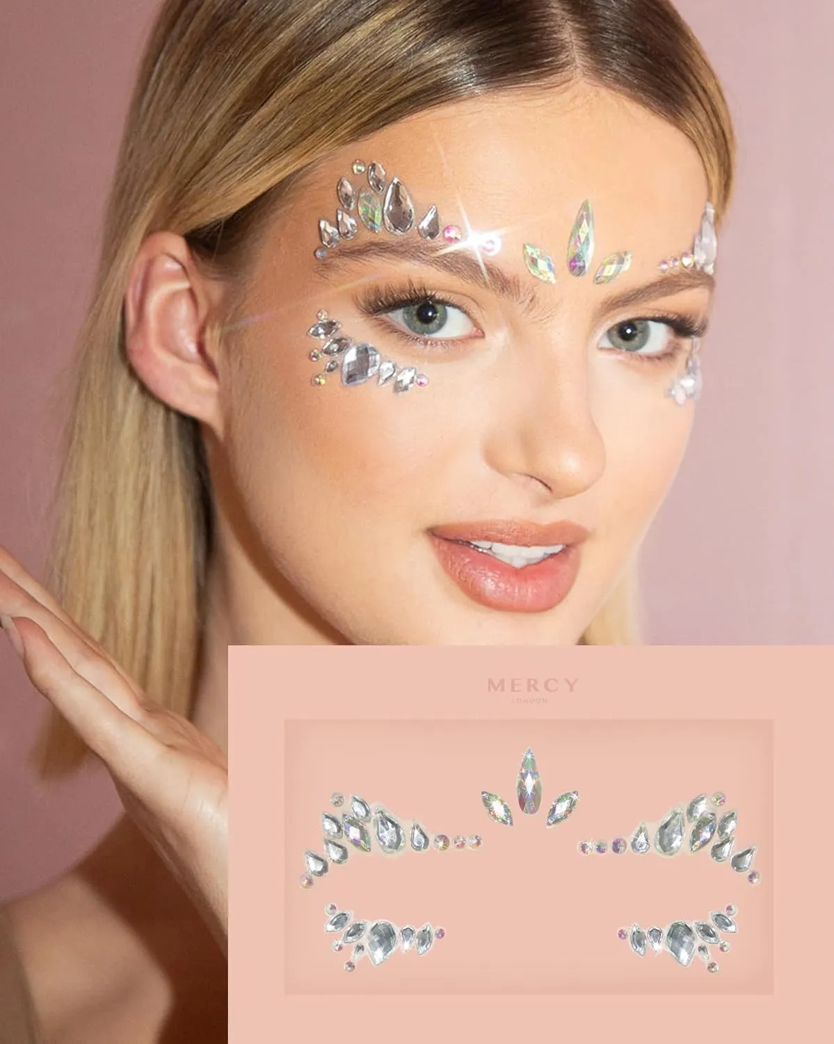 After Hours Face Jewel Headpiece  Mercy London Face Gems Jewels