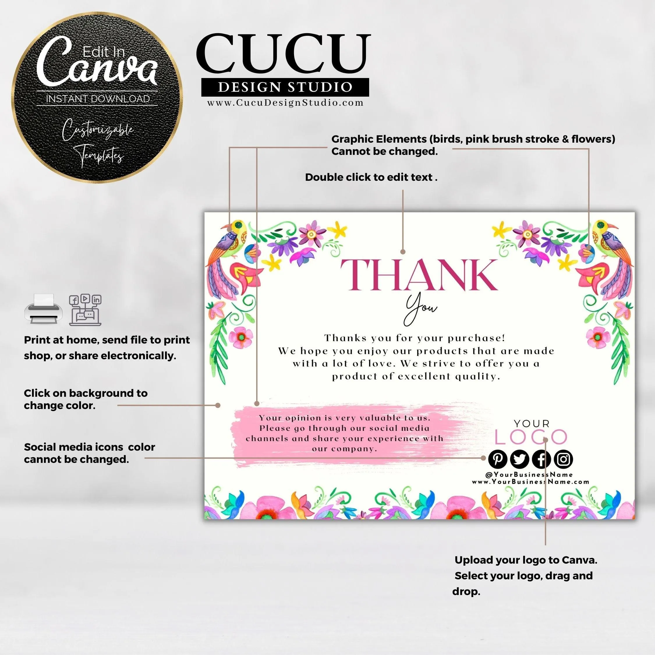 Alebrije Canva Business Card Template