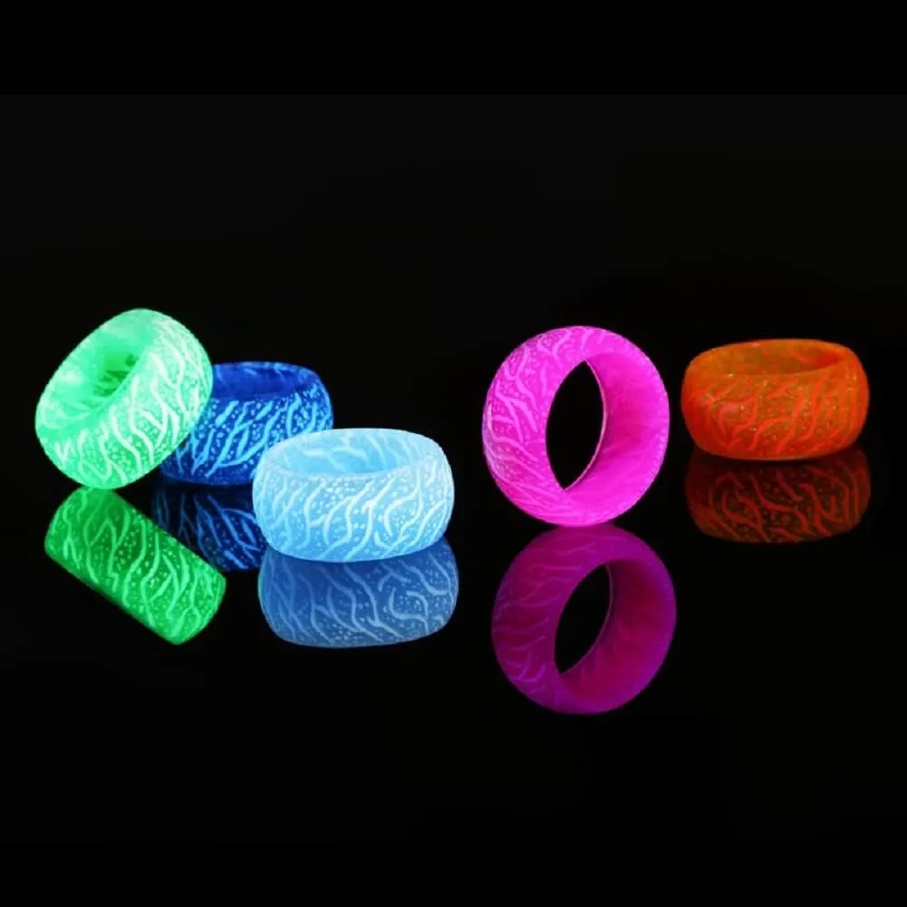 Angyape Venus Orb Ring for Men, Luminous Glow Rings Glowing in the Dark Rings Cute Simple Glow Resin Rings Aesthetic for Women Jewelry Gifts