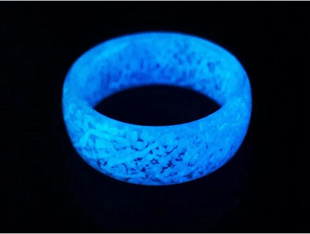 Angyape Venus Orb Ring for Men, Luminous Glow Rings Glowing in the Dark Rings Cute Simple Glow Resin Rings Aesthetic for Women Jewelry Gifts
