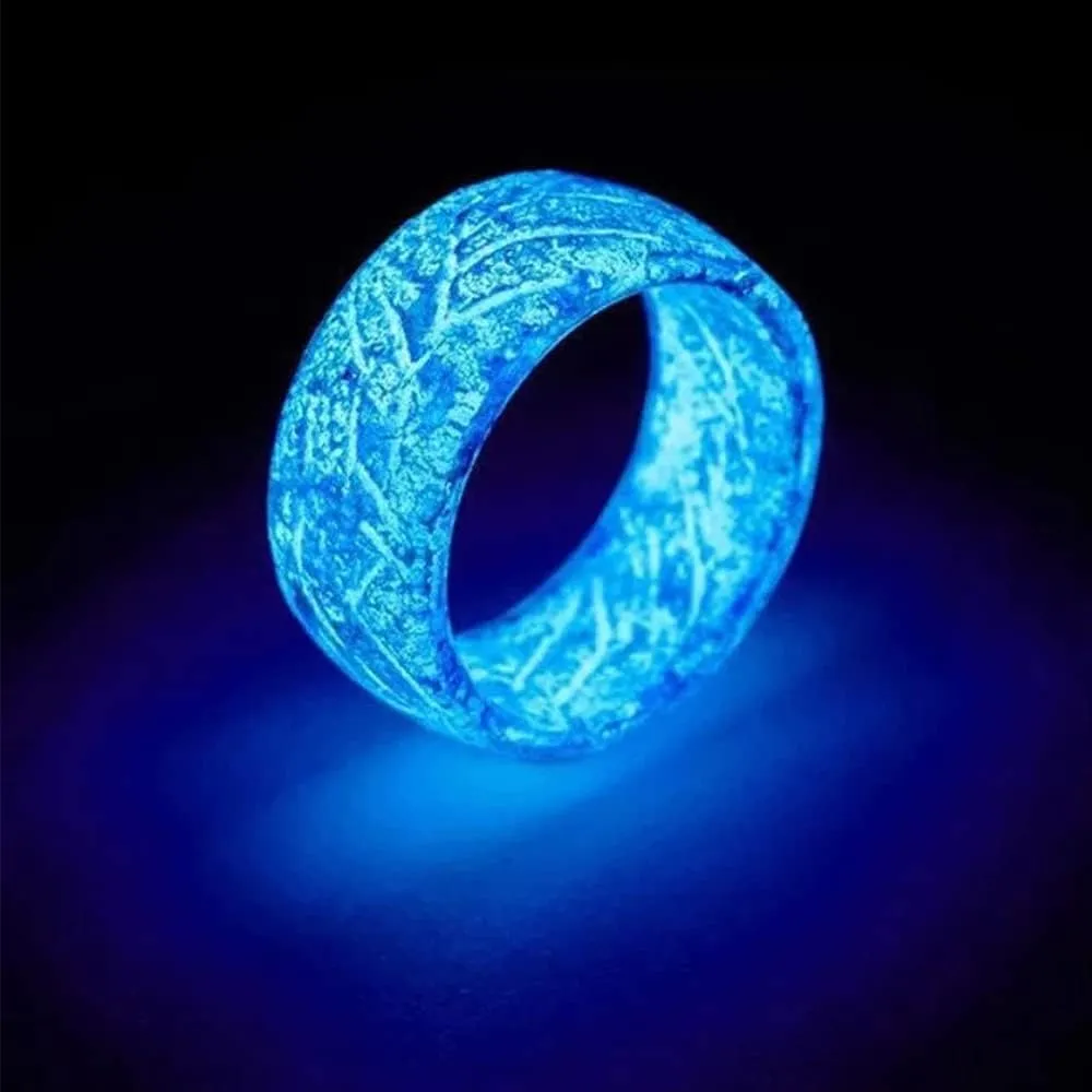 Angyape Venus Orb Ring for Men, Luminous Glow Rings Glowing in the Dark Rings Cute Simple Glow Resin Rings Aesthetic for Women Jewelry Gifts
