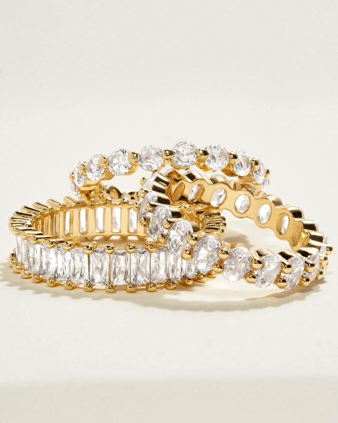 Aojun 14K Gold Filled Chunky Open Stackable Rings for Women | Bold Statement Ring Band Gold Rings for Women