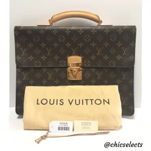 AUTHENTIC LOUIS VUITTON LAGUITO MONOGRAM BRIEFCASE PORTE DOCUMENTS M53026