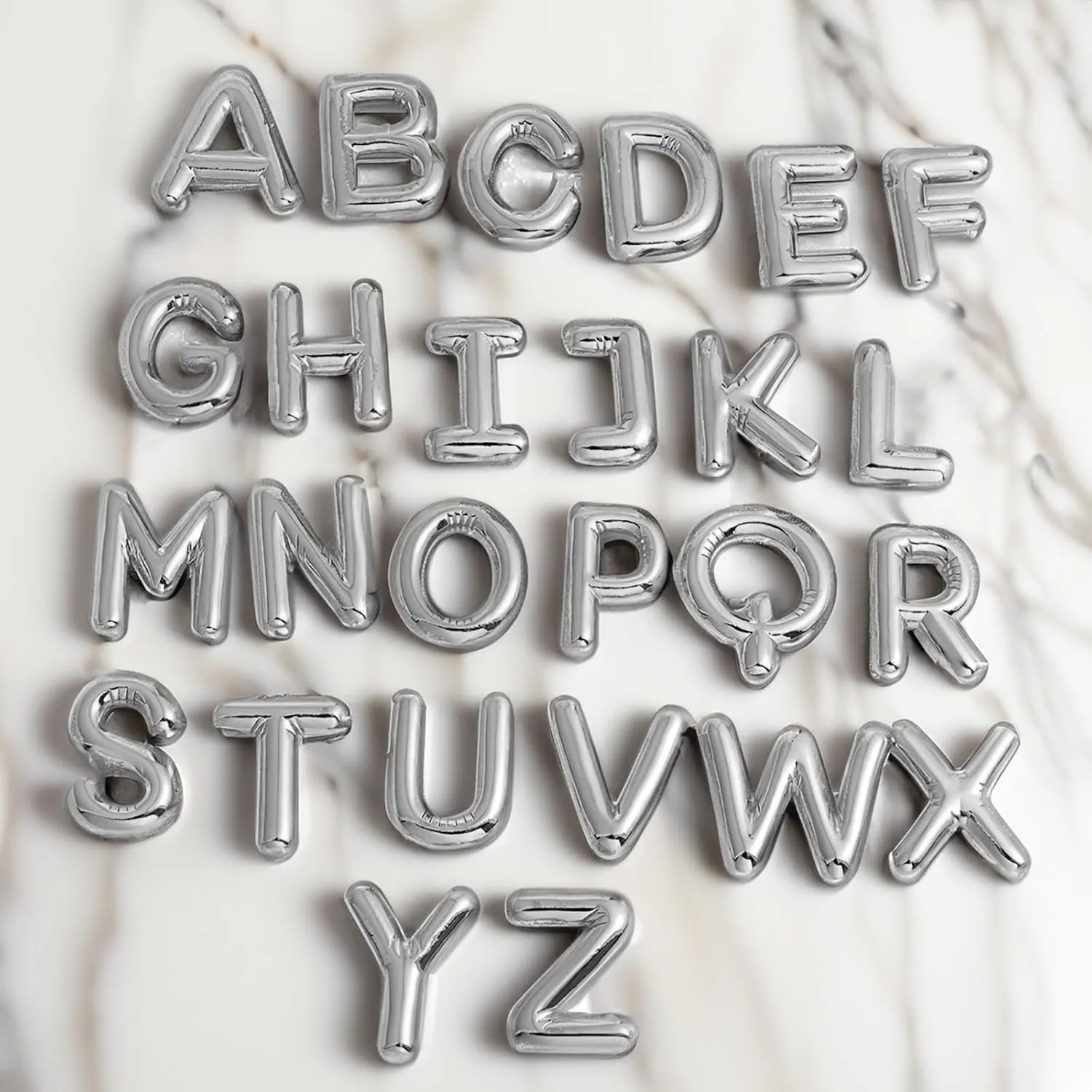 Balloon Initial Necklaces for Women, Bubble Letter Necklace 18K Gold Plated Dainty Alphabet Pendant Puffy Name Personalized Jewelry Gift