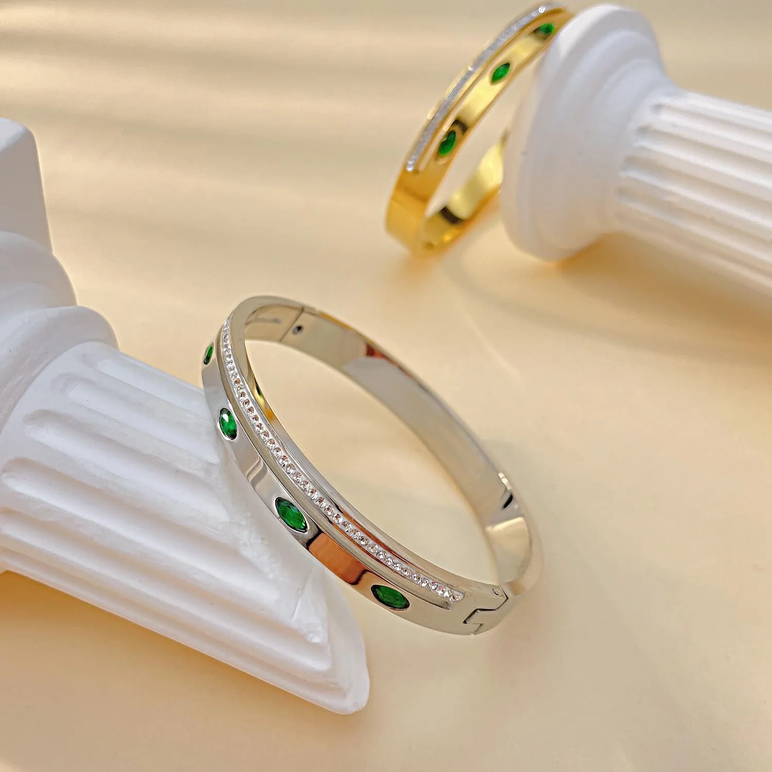 Bangle Bracelets for Women Stainless Steel Jewelry Love Gift for Woman