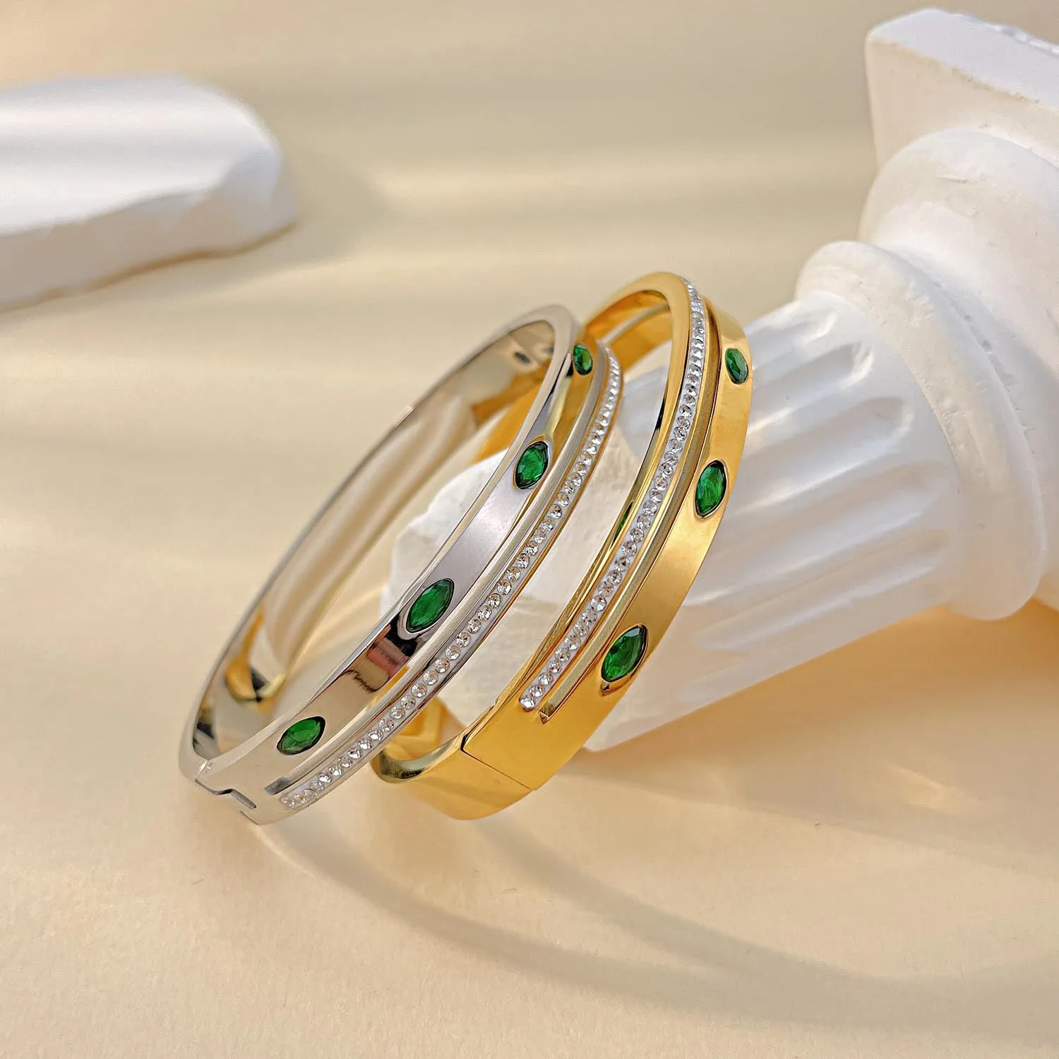 Bangle Bracelets for Women Stainless Steel Jewelry Love Gift for Woman