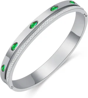 Bangle Bracelets for Women Stainless Steel Jewelry Love Gift for Woman