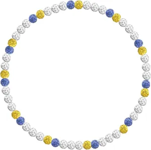 Baseball Beaded Chain Necklace 20 Inch Bling Ice Collection Necklace Adjustable Elastic Cord Glitter Rhinestone Ball Necklace Inspired Sports Jewelry Athlete Necklace for Men Boys