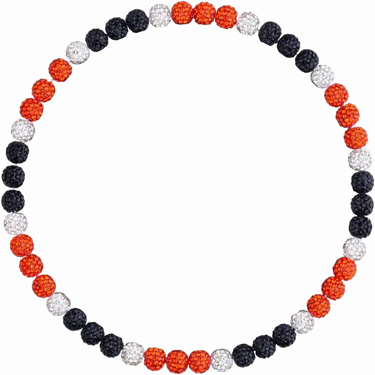 Baseball Beaded Necklace for Men, Bling Ice 16in/18in/20in Shiny Collection Baseball Chain, Glitter Rhinestone Sparky Inspired Discoball Drip Baseball Necklaces Gifts for Player Team Lovers
