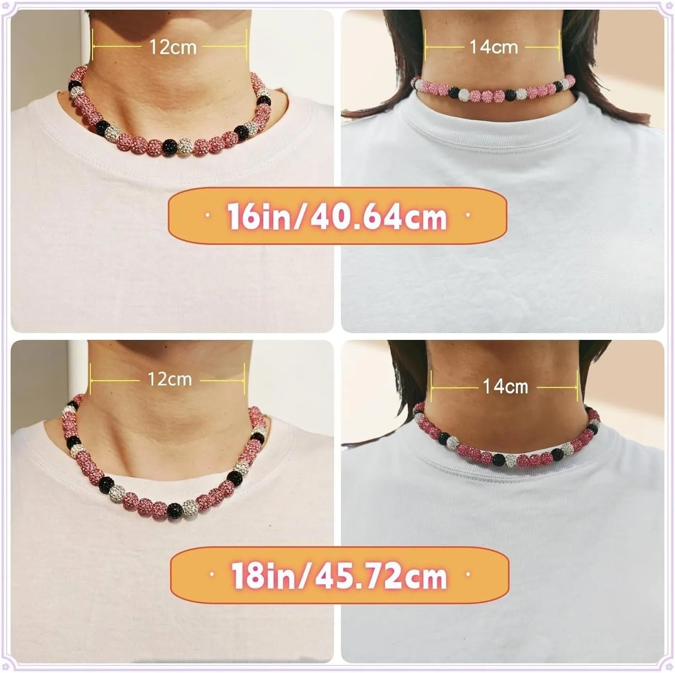 Baseball Necklace Beaded for Men, Bling Ice 16in/18in/20in Shiny Baseball Chain Stuff, Rhinestone Inspired Discoball Baseball Accessories Drip Necklaces Gifts for Player Team Lovers Father
