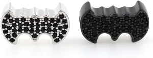 Bat Man Wing Bead,Men's Bracelet Charm,Horizontal Hole,Black Cubic Zirconia Beads 13X8X4mm Black 8Pcs