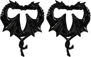 Black Dragon Ear Gauges Stainless Steel Ear Plugs 8mm-25mm Flesh Tunnels Plugs Stretchers Expander Double Flared Flesh Tunnels Ear Piercing Jewelry