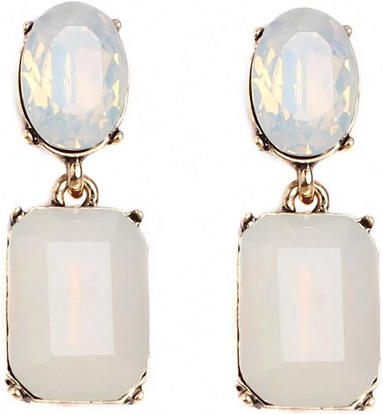 Bohemian Stud Earrings Women Wedding Jewelry Boho Statement Rhinestone Earrings Light Green