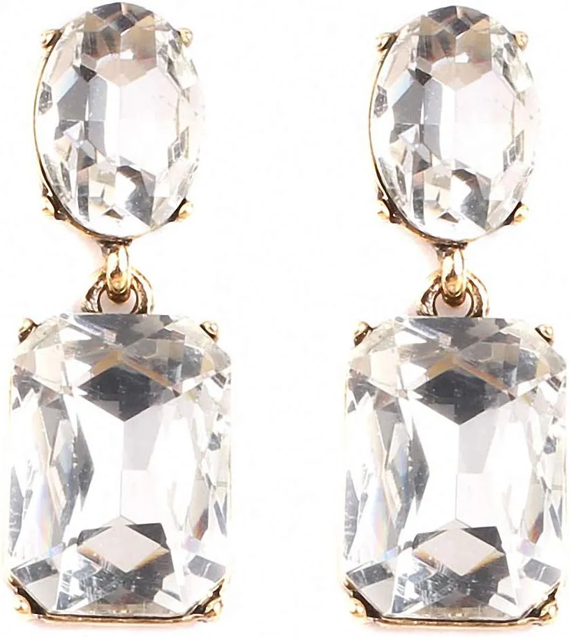 Bohemian Stud Earrings Women Wedding Jewelry Boho Statement Rhinestone Earrings Light Green
