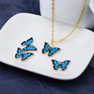 Butterfly Charms, 10Pcs Colorful Butterfly Charms Pendant Enamel Metal Small Charms Necklace Bracelet For DIY Jewelry Making Accessories, Butterfly Charms for Jewelry Making, 21x15mm, Orange