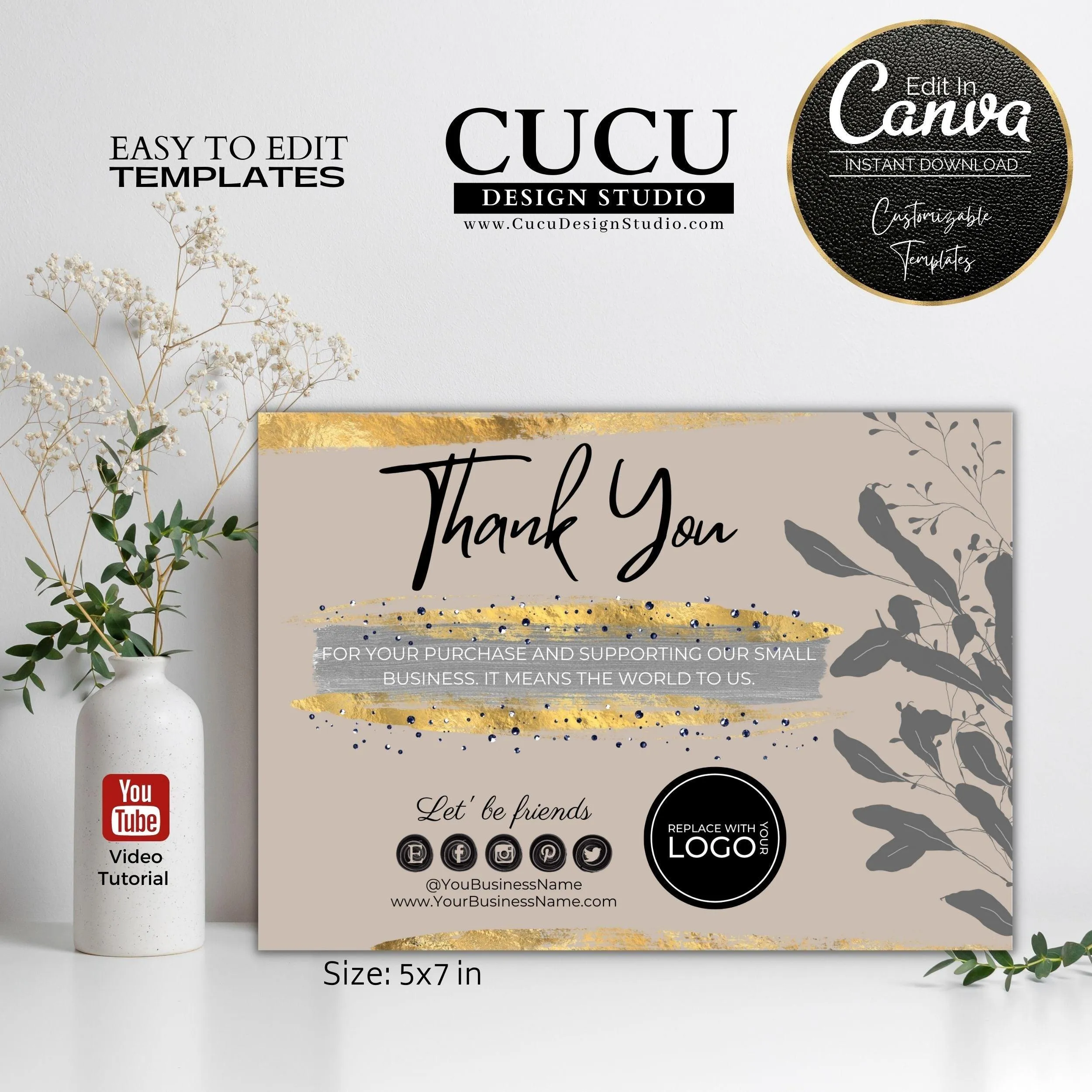 Canva Thank You for Your Order Card Template