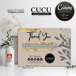 Canva Thank You for Your Order Card Template