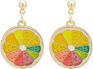 Charm Colorful Lemon Slice Earring Cute Fruit Earrings Fruit Style Earrings for Women Girls Statement Statement Jewelry Gifts