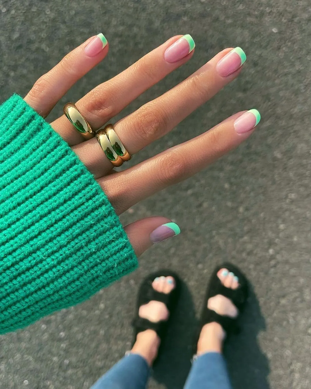 Chunky Gold Rings That Don't Tarnish Size 6-11 Silver Statement Rings for Women Bold Thick Chunky Rings Gold Silver Rings for Women
