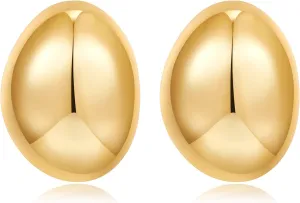 Chunky Gold Statement Earrings Studs - Vintage Trendy Jewelry Gifts for Women