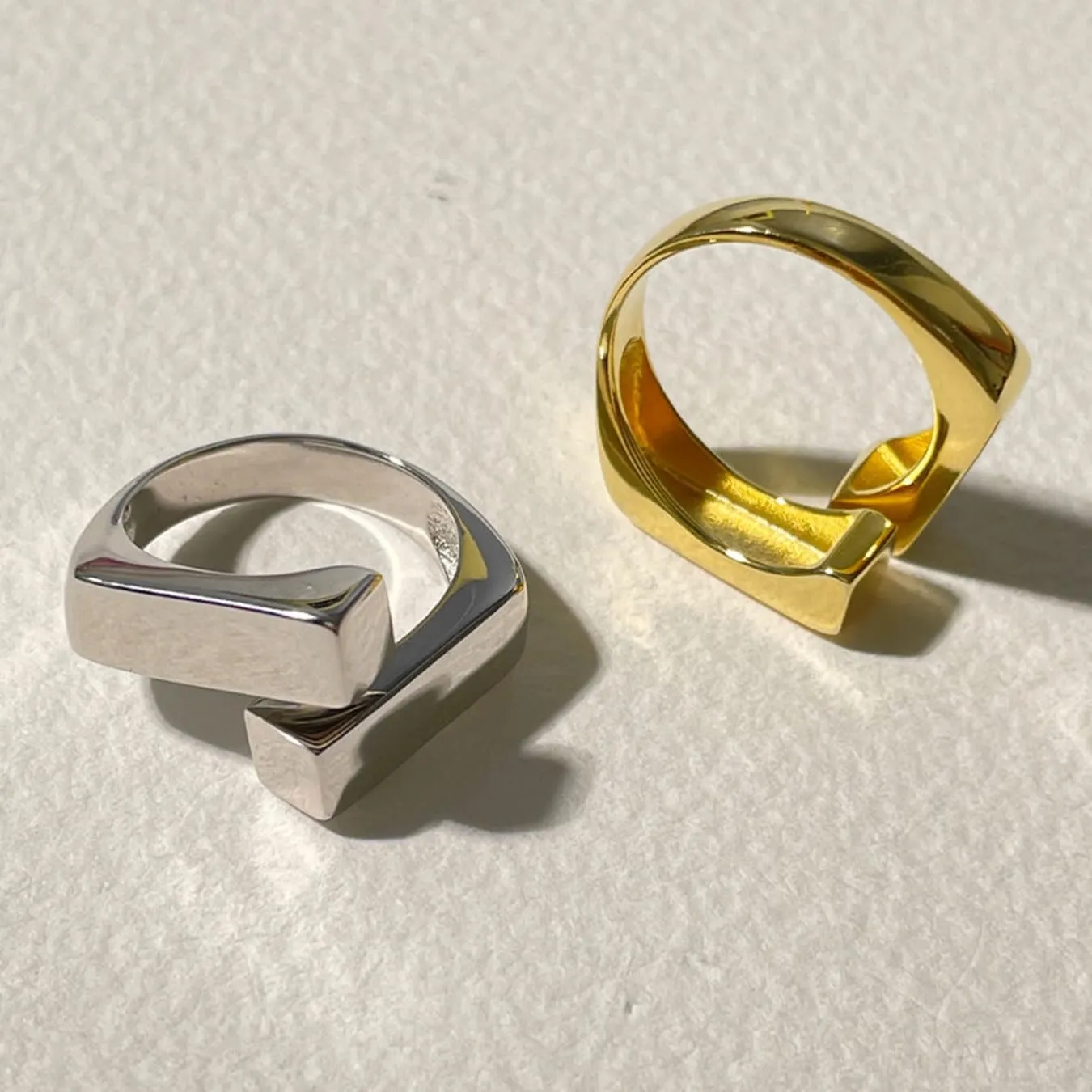 Chunky Open Ring for Women 14k Gold Simple Statement Ring Adjustable Fashion Silver Rings Statement Jewelry Gifts
