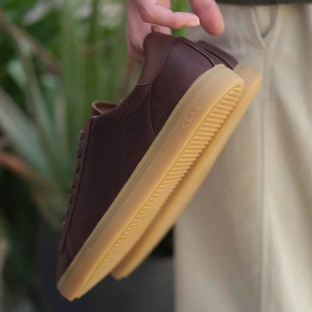 Clae Bradley Sneaker for Men - Cocoa Leather Light Gum