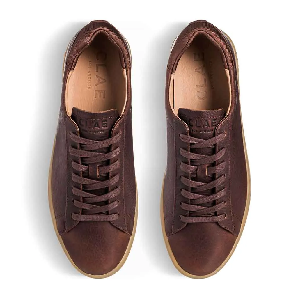 Clae Bradley Sneaker for Men - Cocoa Leather Light Gum