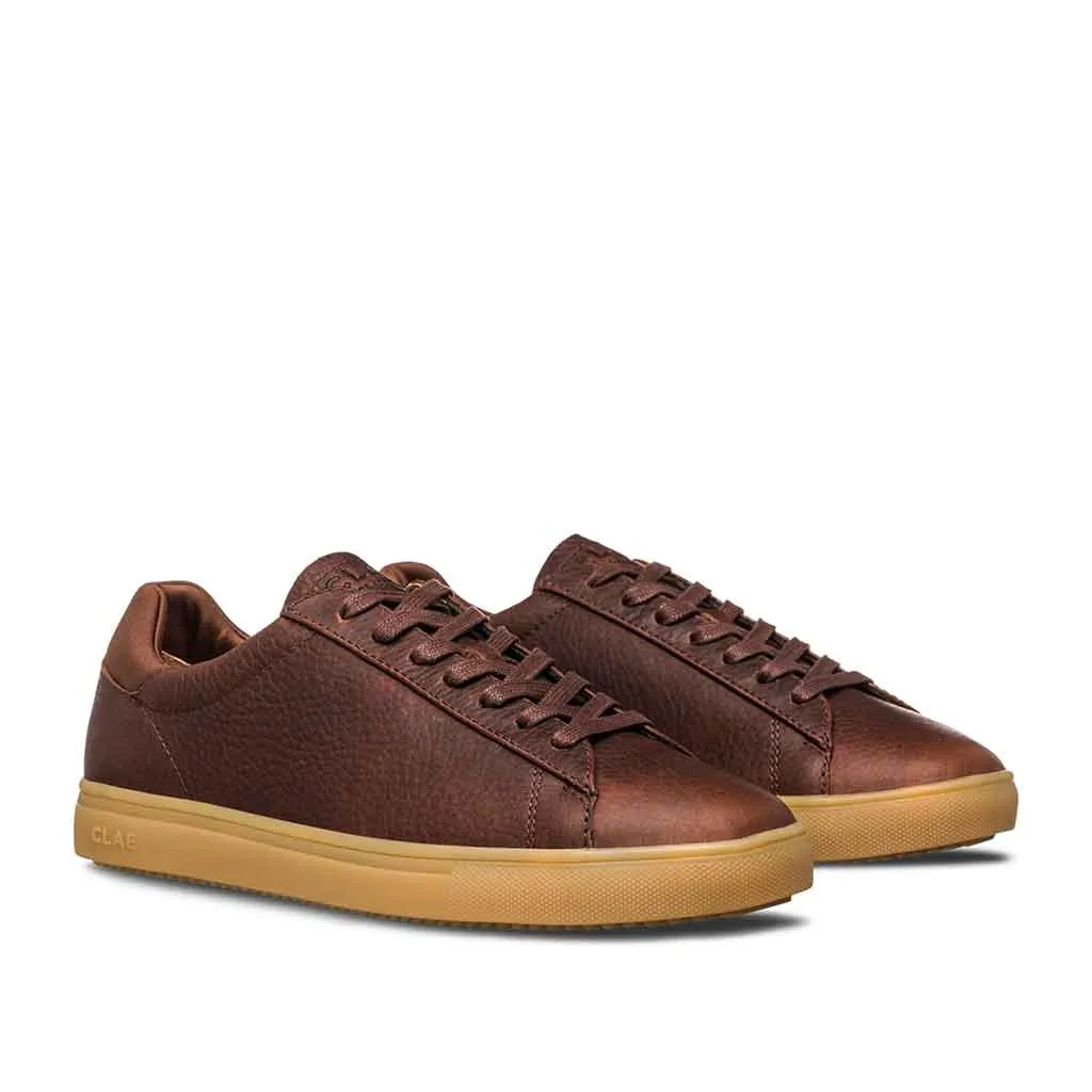 Clae Bradley Sneaker for Men - Cocoa Leather Light Gum
