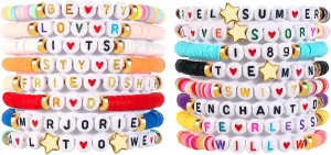 Clay Bead Friendship Bracelets Bulk for Women