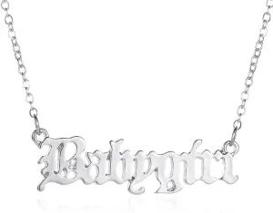 coadipress Old English Babygirl Necklace for Women Unique 18k Gold Silver Plated Adjustable Words Stainless Steel Clavicle Chain Necklaces Jewelry Birthday Gift
